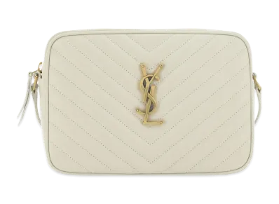 Saint Laurent Women's Chalk Leather Crossbody Bag "White"
