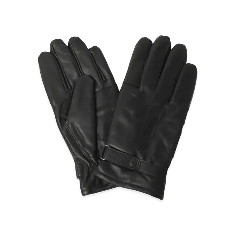 Barbour Burn Lthr Utility Glv "Black"