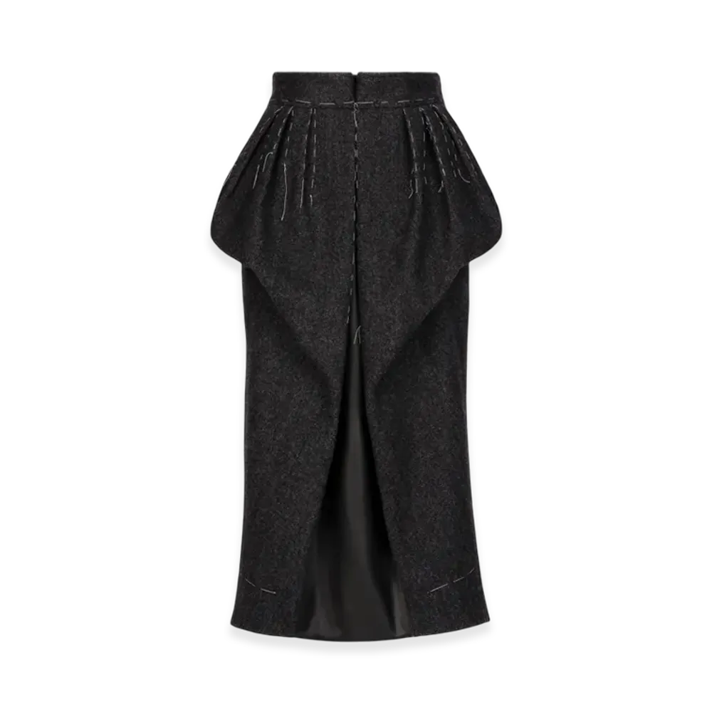 Maison Margiela Women's Spliced Work In Progress Skirt "Dark Grey"
