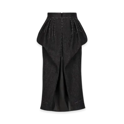 Maison Margiela Women's Spliced Work In Progress Skirt "Dark Grey"