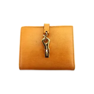 GUCCI Bi-Fold Wallet Old Jackie Leather "Yellow"