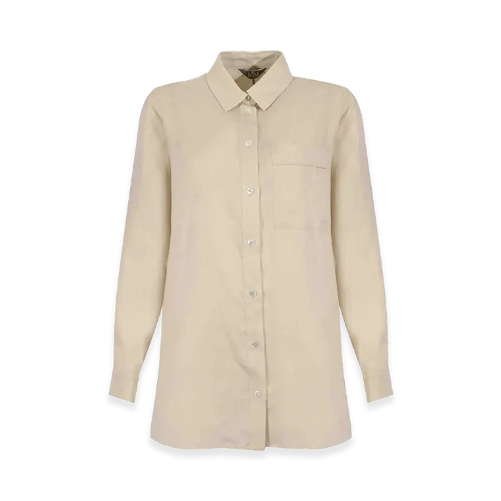 MM6 Maison Margiela Women's Mmlfilo Shirt in Milk Linen "White"