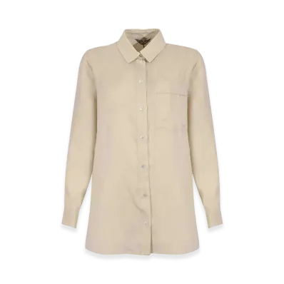 MM6 Maison Margiela Women's Mmlfilo Shirt in Milk Linen "White"
