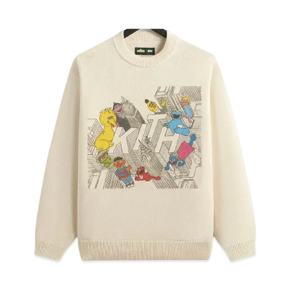 Kith x Sesame Street City Outline Sweater "Sandrift"