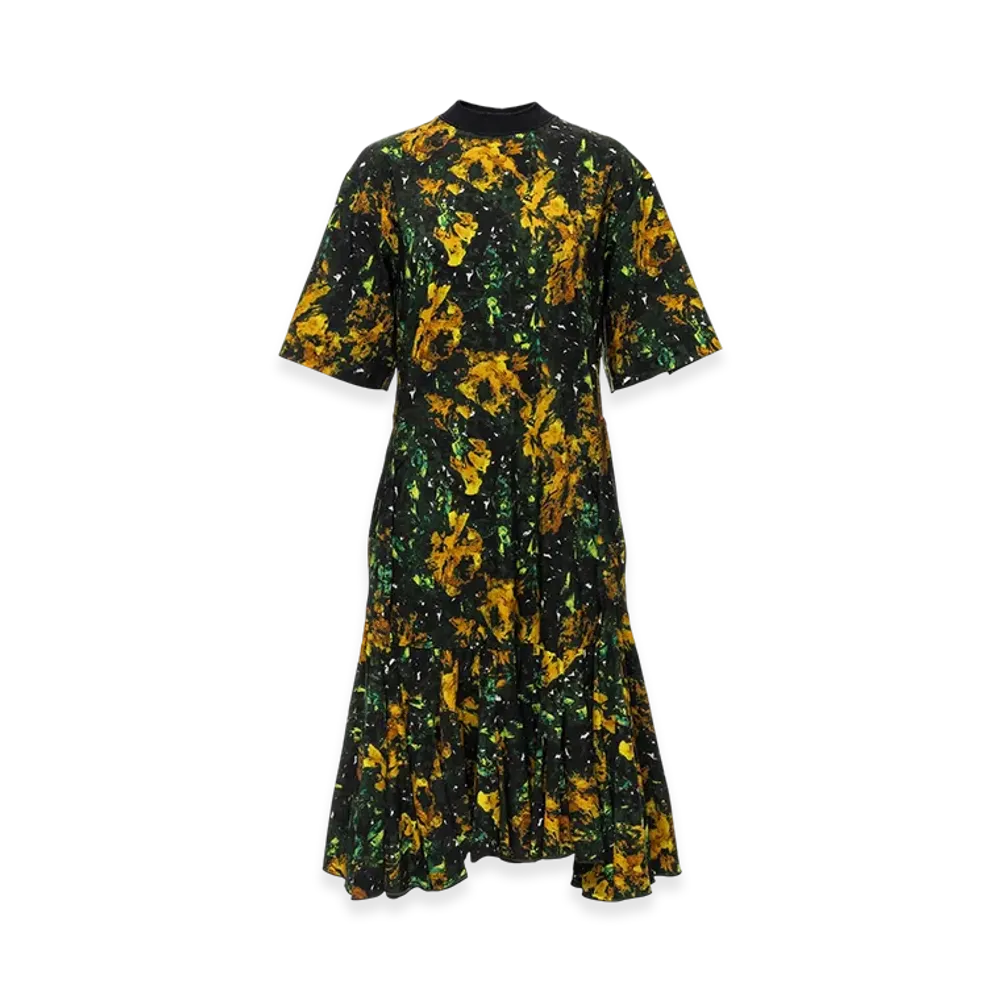TOGA x PHENIX Type P-001 Reconstructed Military Layered Dress "Multi"
