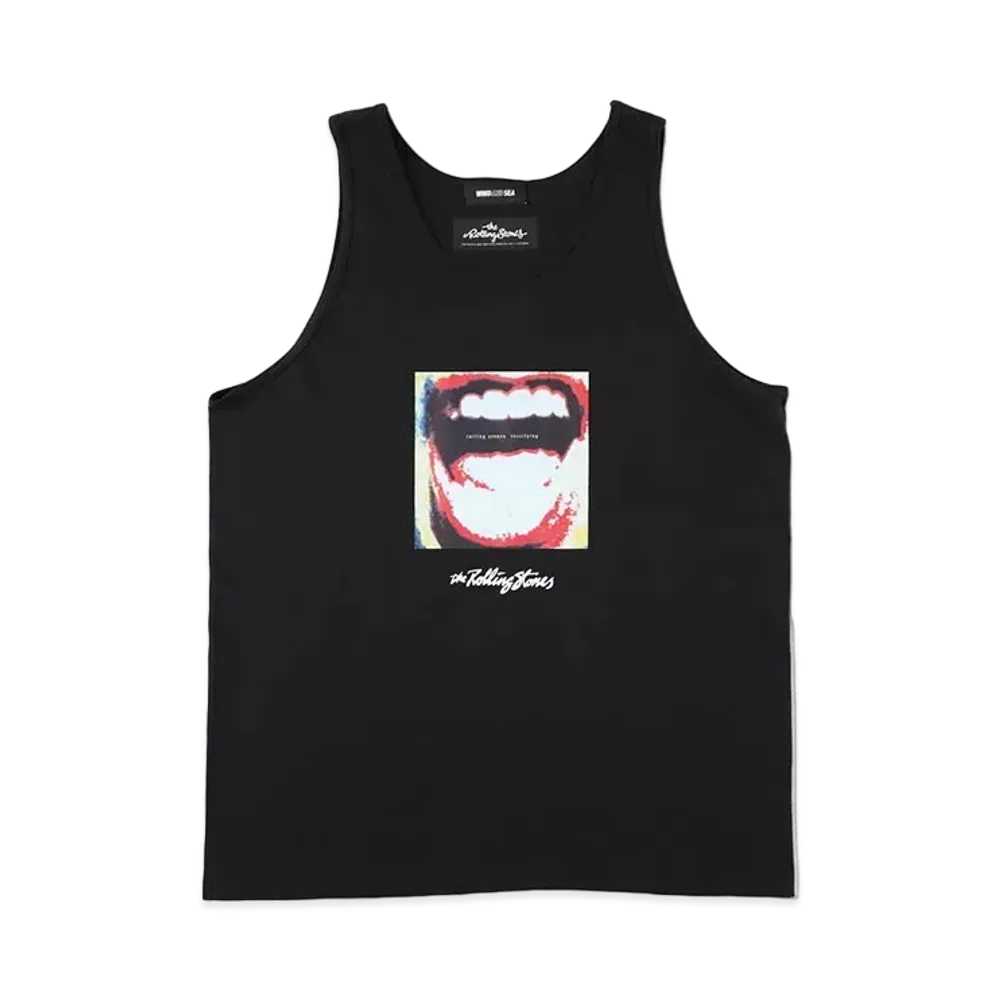 WIND AND SEA x The Rolling Stones Black Tongue 1972 Tank Top "Black"