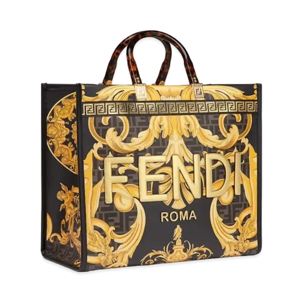 FENDI x Versace Fendace Printed FF Leather Shopper "Multicolor"
