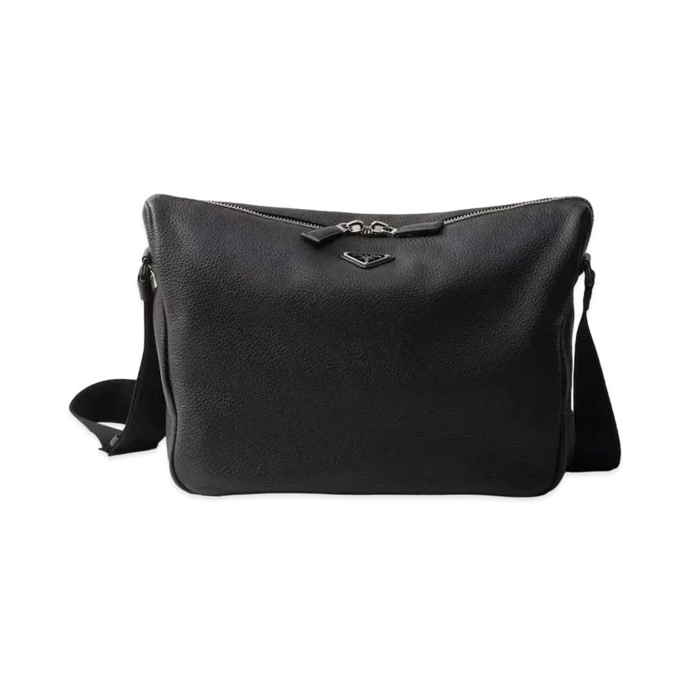 PRADA Leather Shoulder Bag "Black"