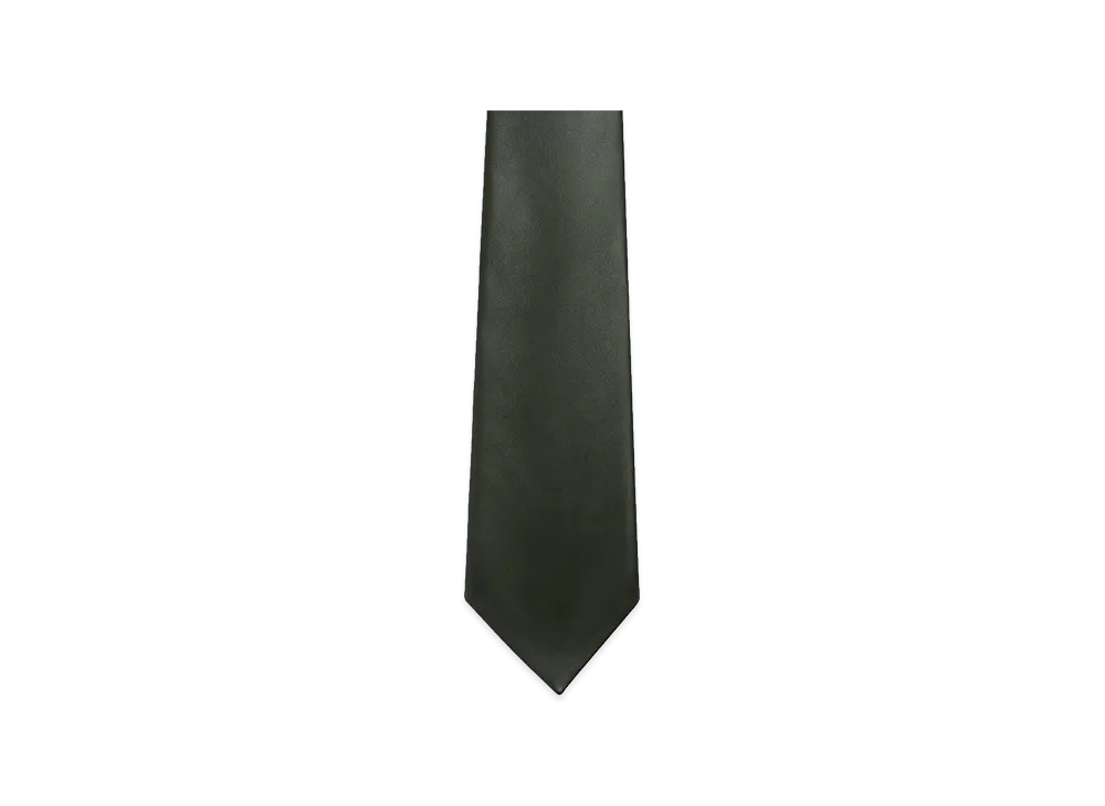 Bottega Veneta Leather Tie "Dark Green"