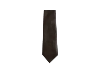 Bottega Veneta Leather Tie "Fondente"