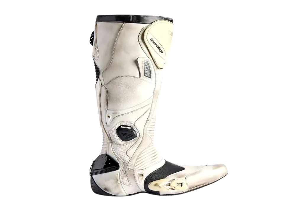 BALENCIAGA Biker Boot "White/Beige/Black"