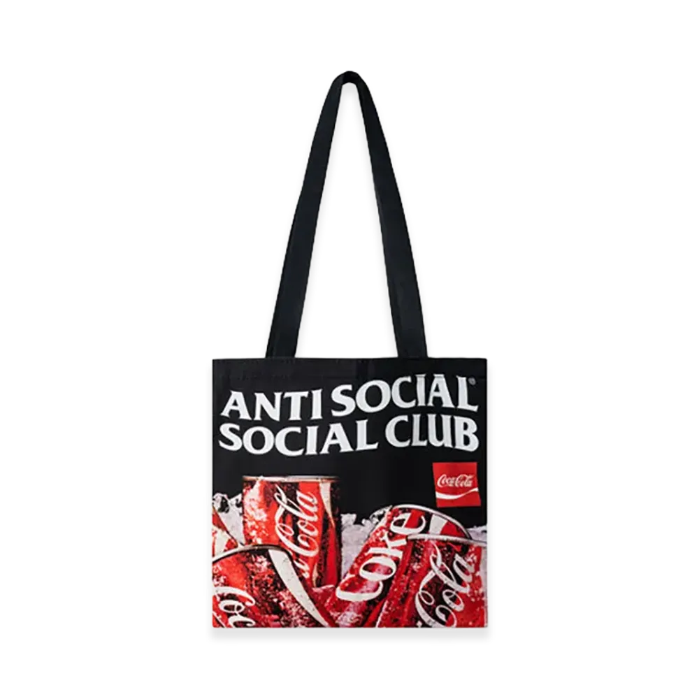 ANTI SOCIAL SOCIAL CLUB x Coca-Cola Ice Cold Canvas Tote Bag "Black"