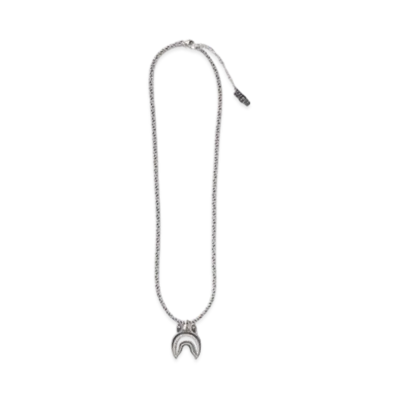 A BATHING APE Shark Necklace "Silver"