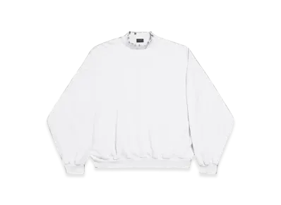 BALENCIAGA Pierced Round Oversized Sweatshirt "White"