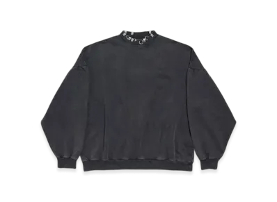 BALENCIAGA Pierced Round Oversized Sweatshirt "Black"