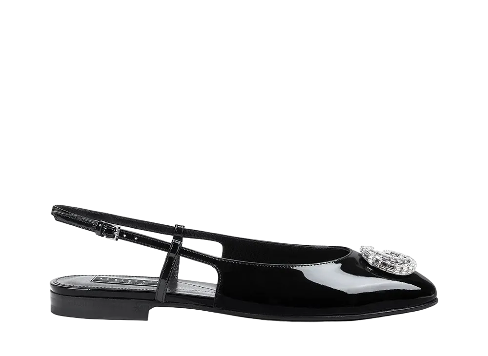 GUCCI Women's Ballerina with Double G "Black"
