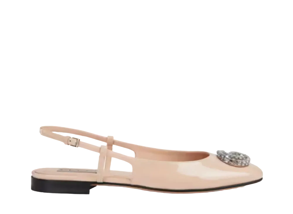 GUCCI Women's Ballerina with Double G "Pale Pink"