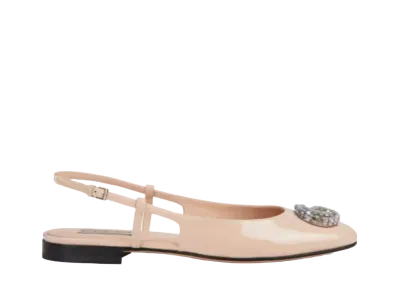 GUCCI Women's Ballerina with Double G "Pale Pink"