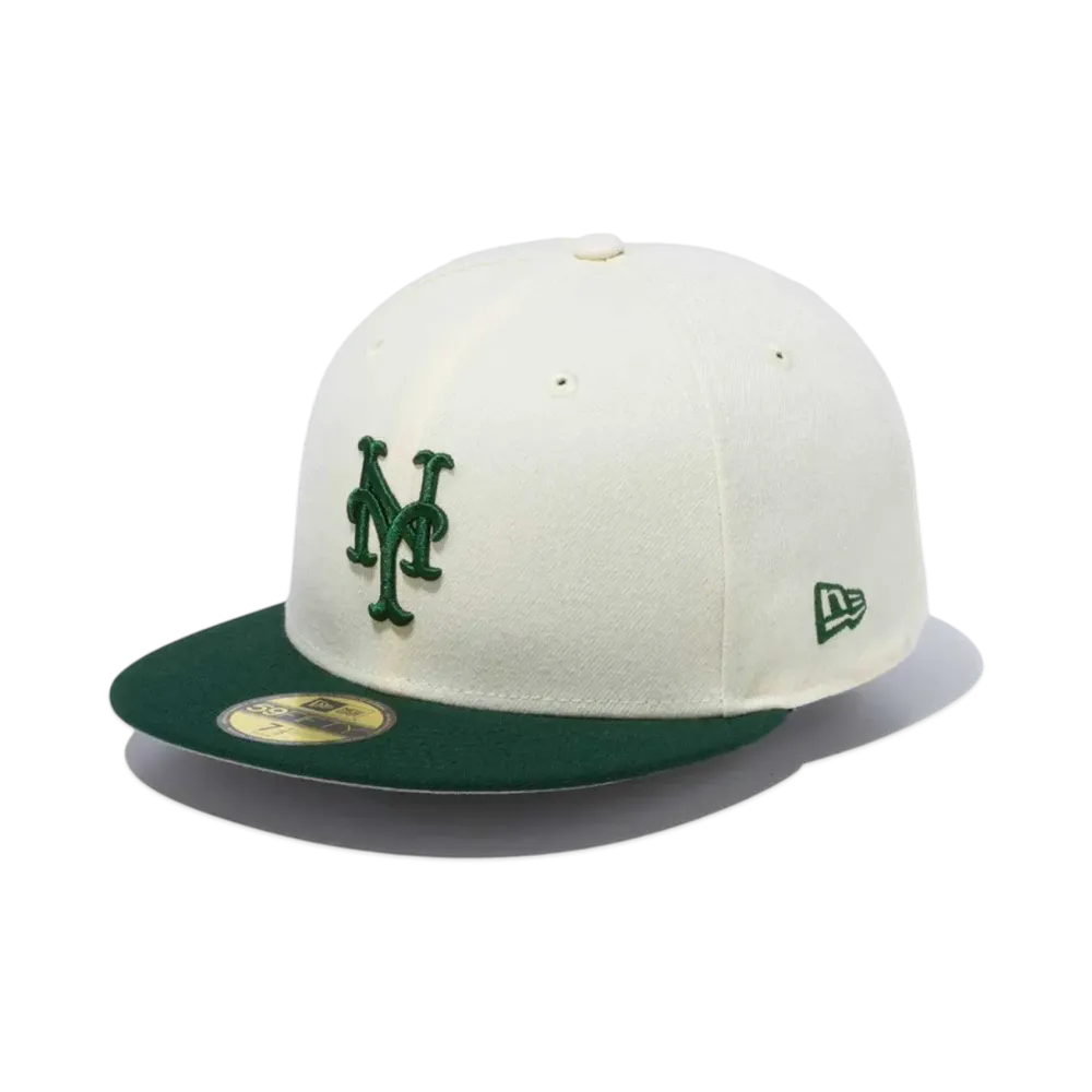 NEW ERA Powered by GORO NAKATSUGAWA (min-nano) 59Fifty New York Mets Wine Cork Dark Green Visor "Wine Cork/Dark Green"