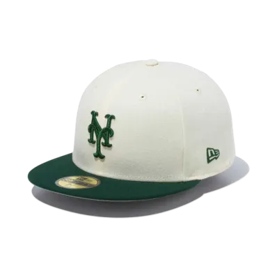 NEW ERA Powered by GORO NAKATSUGAWA (min-nano) 59Fifty New York Mets Wine Cork Dark Green Visor "Wine Cork/Dark Green"