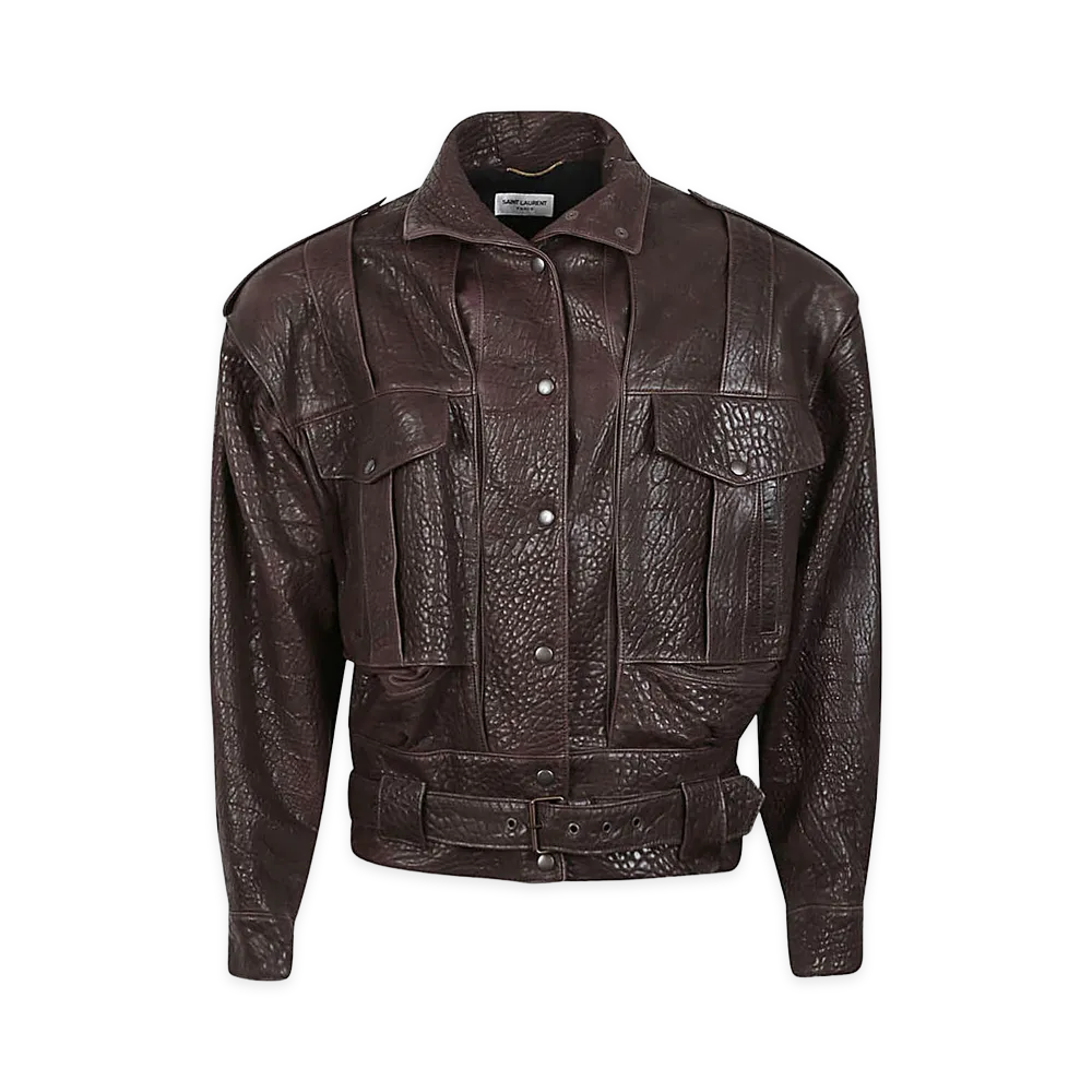 Saint Laurent Women's Jackets "Brown"