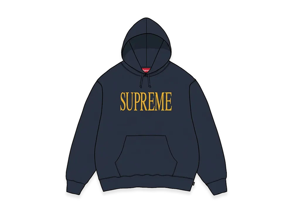 Supreme Capital Hooded Sweatshirt "Navy"