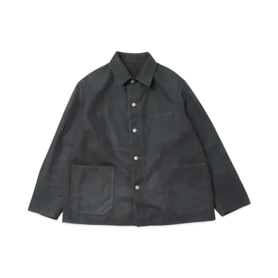A.PRESSE Vintage Black Linen Coverall "Black"