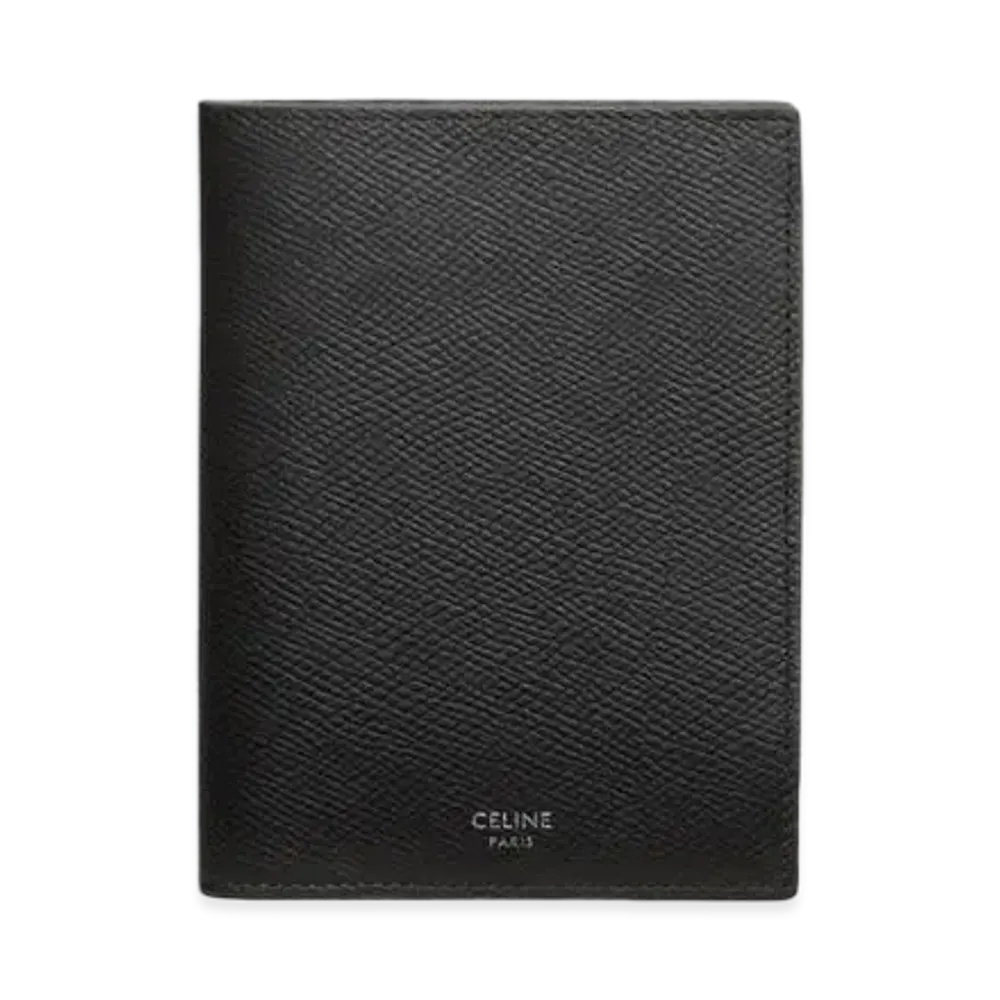 CELINE Passport Cover in Grained Calfskin "Black"