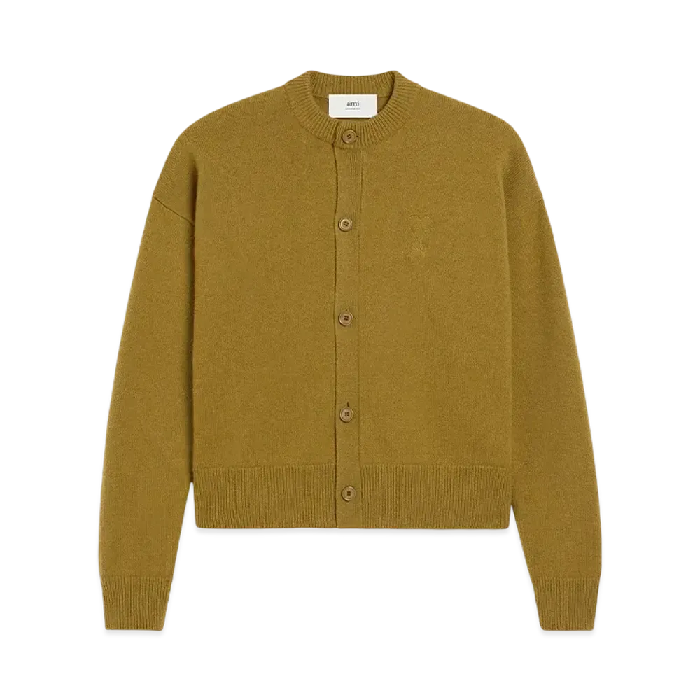 AMI PARIS Amidou Cool Crew Neck Cardigan "VertLichen"