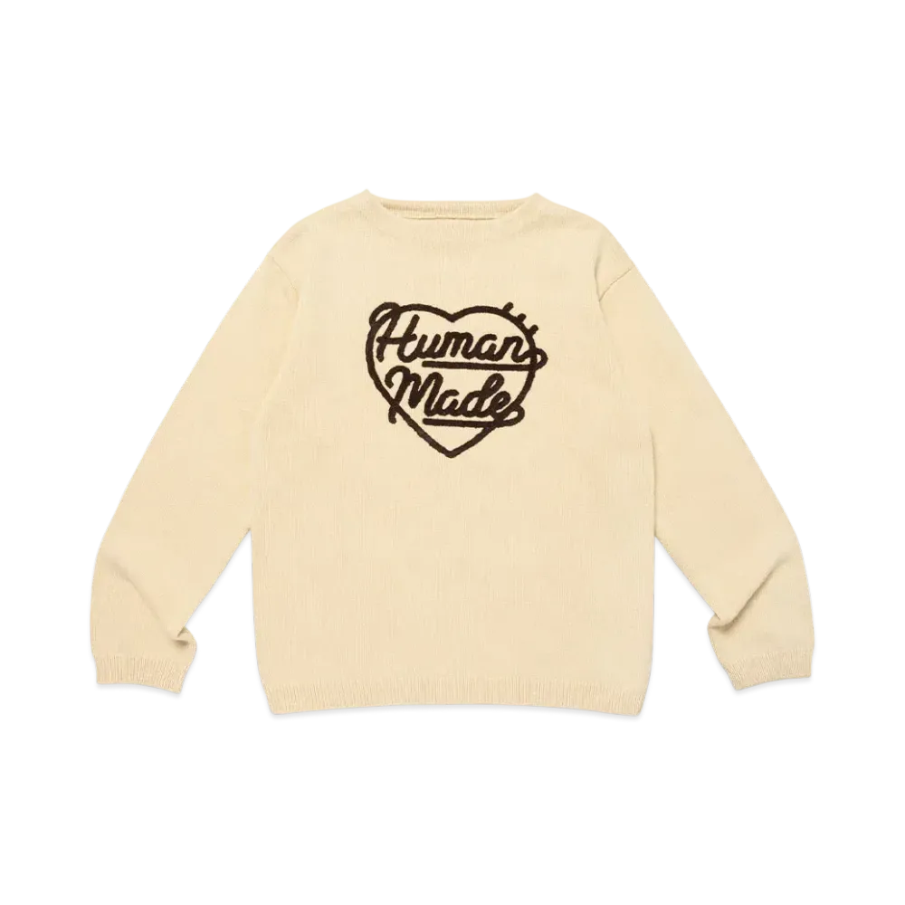 HUMAN MADE Heart Knit Sweater "Beige"