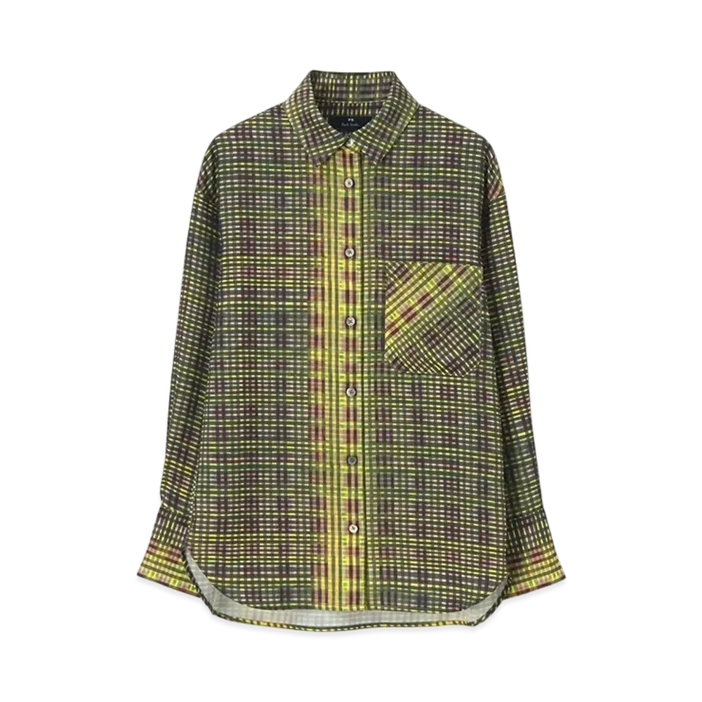 Paul Smith Women's Check Print Shirt "Yellow"
