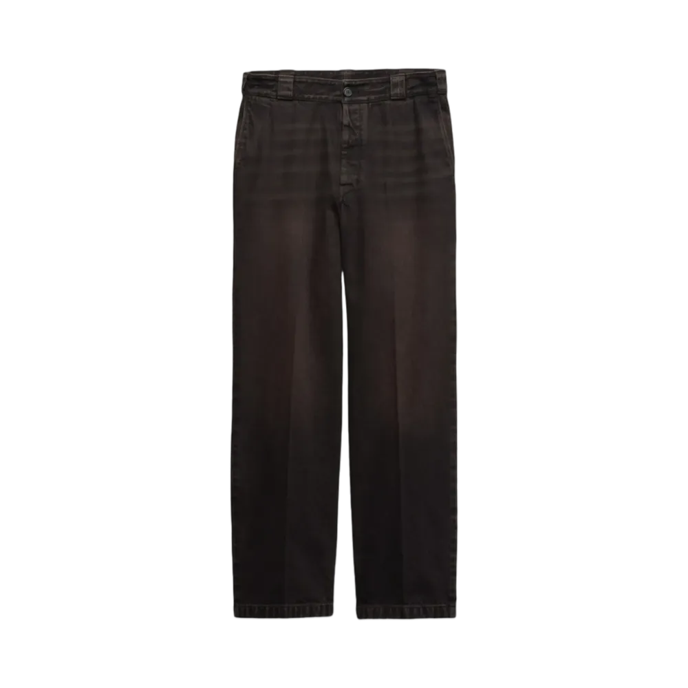 PRADA Men's Relaxed Fit Denim Jeans "Brown"