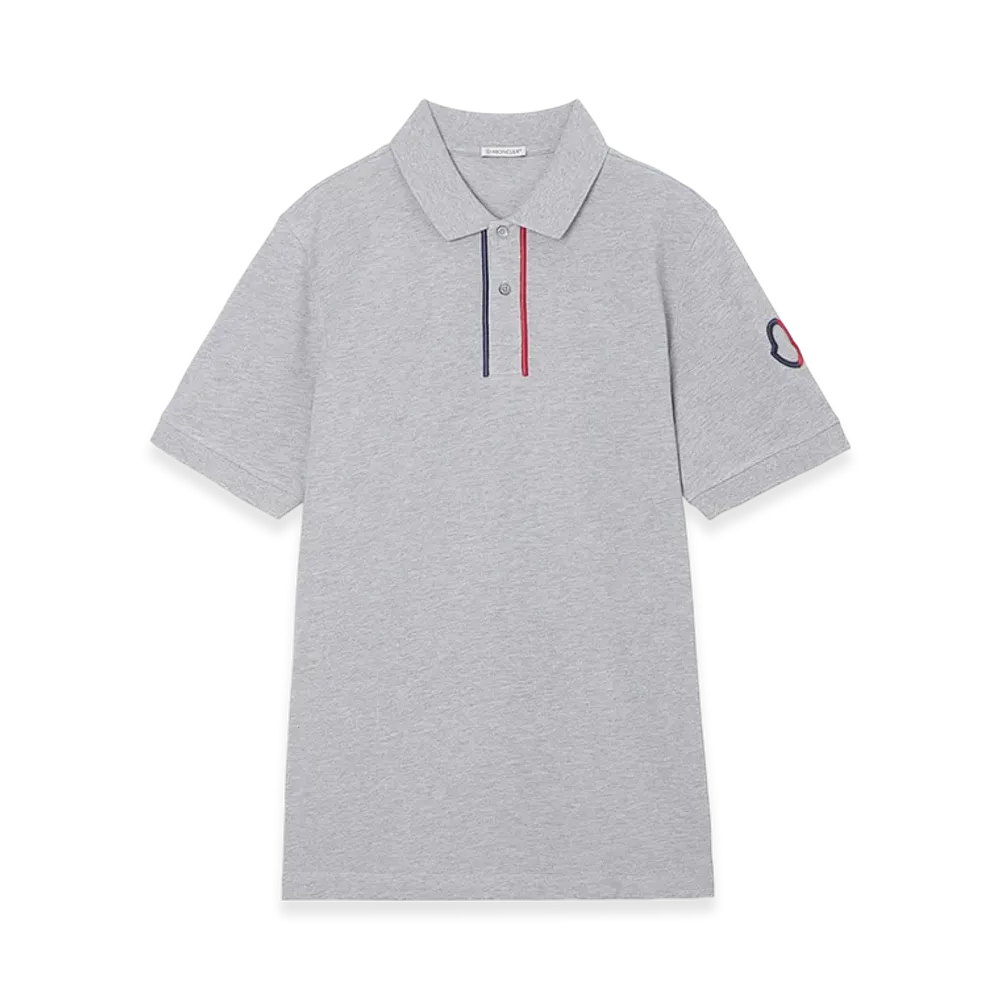 MONCLER Mens S/S Polo Shirt "Grey"