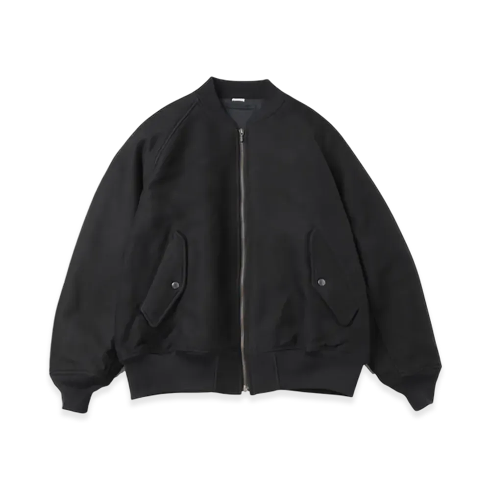 A.PRESSE Cotton Moleskin Padding Jacket "Black"
