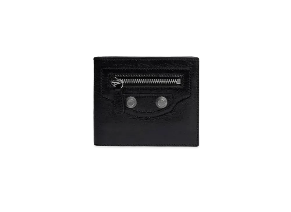 BALENCIAGA Le Cagole Square Bifold Wallet "Black"