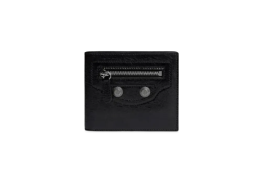 BALENCIAGA Le Cagole Square Fold Wallet "Black"