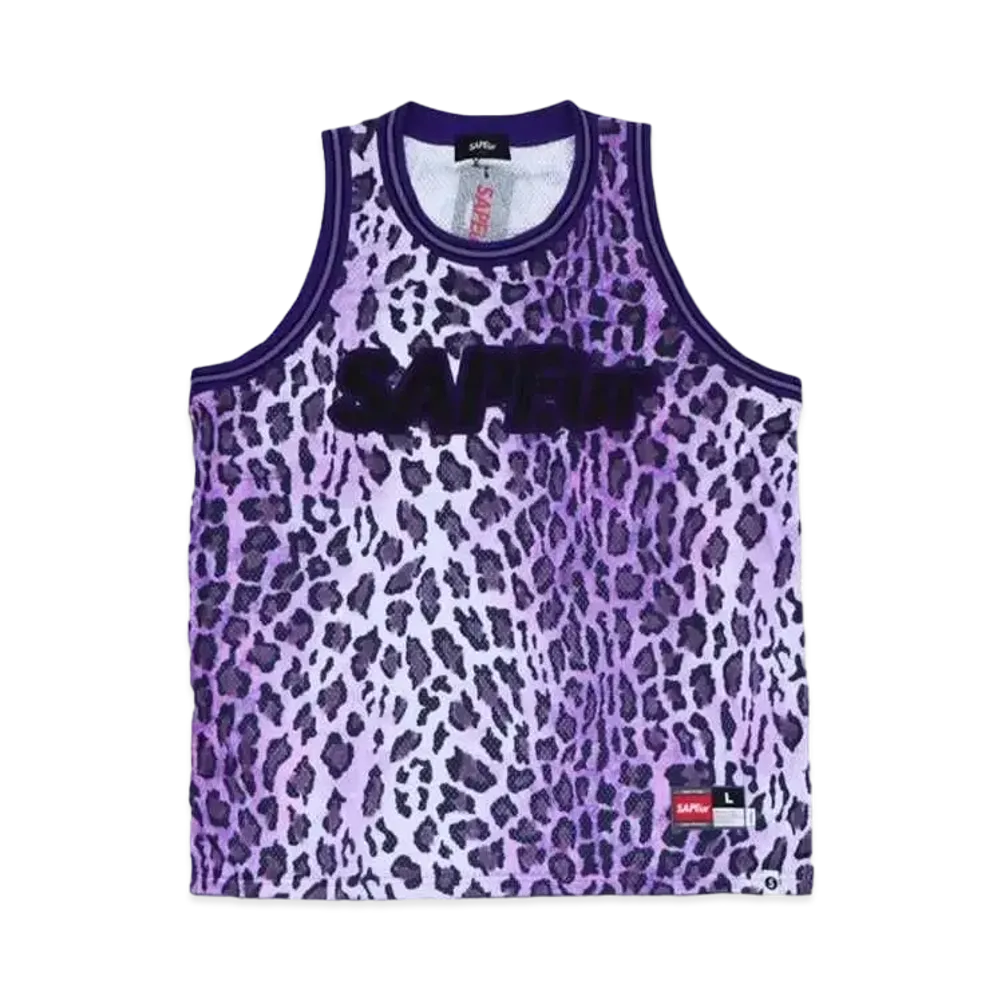 SAPEur Basket Tank Top "Leopard Purple"