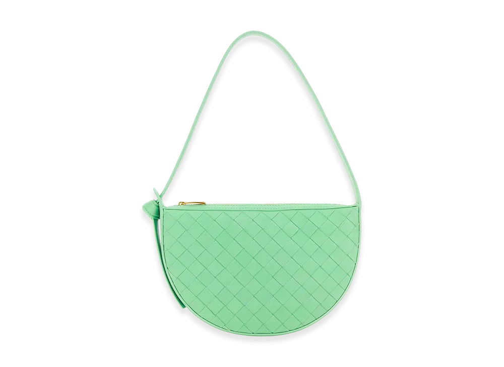 Bottega Veneta Women's Leather Mini Sunrise Shoulder Bag "Mint Green"