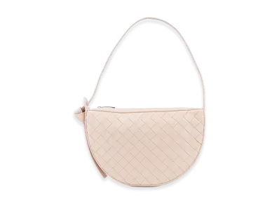 Bottega Veneta Women's Leather Mini Sunrise Shoulder Bag "Light Pink"