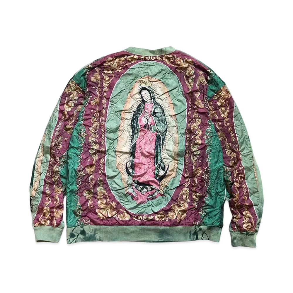 KAPITAL BACK HAIR BEVERAK BIG SWEAT (VIRGIN MARIA ASHBURY DIE) "Quinity Green"
