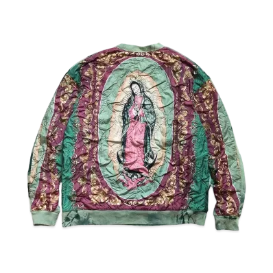 KAPITAL BACK HAIR BEVERAK BIG SWEAT (VIRGIN MARIA ASHBURY DIE) "Quinity Green"