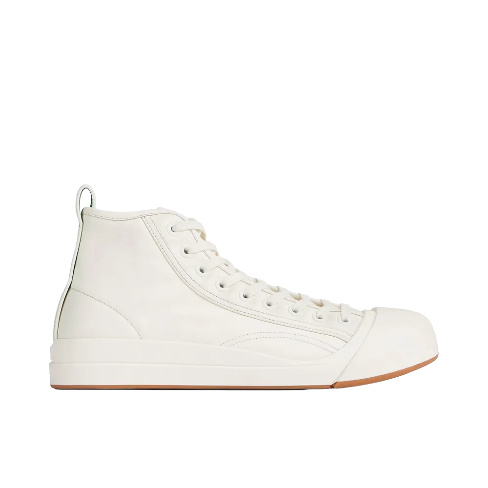 Bottega Veneta Women's Vulcan Mid Top Leather "Optic White"