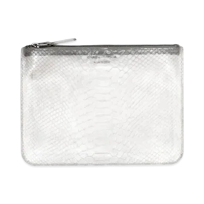 COMME des GARCONS Snake Transparent Pouch Large "White"