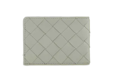 Bottega Veneta Women's Leather Card Holder "Light Grey"