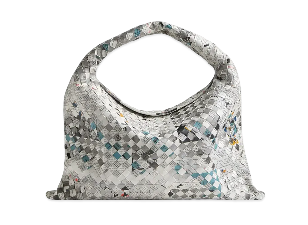 Bottega Veneta Large Hop "Light Grey/Black"