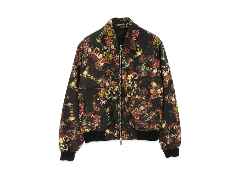 Dior HOMME x TORU KAMEI Vanitas Skull Flower Bomber Jacket "Black"