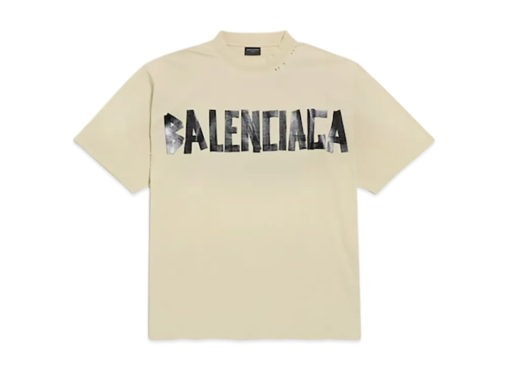 BALENCIAGA Tape Type T-Shirt Medium Fit "Beige"