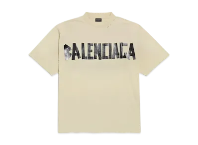 BALENCIAGA Tape Type T-Shirt Medium Fit "Beige"