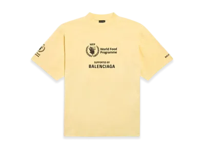 BALENCIAGA WFP T-Shirt Medium Fit "Pale Yellow/Black"