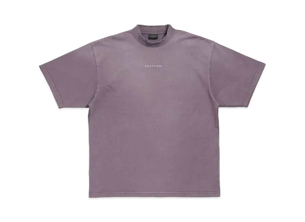 BALENCIAGA MENS Back T-shirt Medium Fit "Purple/Grey"